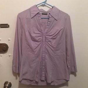 Button up v-neck shirt